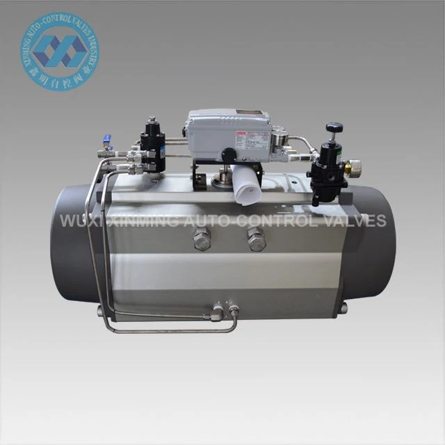 Actuator pneumatic cu cremaliera si pinion cu dubla actiune