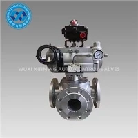 Supapă cu bilă pneumatică cu 3 căi din oțel inoxidabil