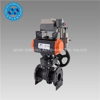 Supapă cu bilă cu flanșă WCB actuator pneumatic