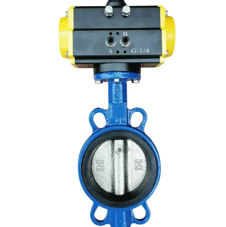 Producător chinezesc Preț Valvă de fluture din oțel inoxidabil pneumatic