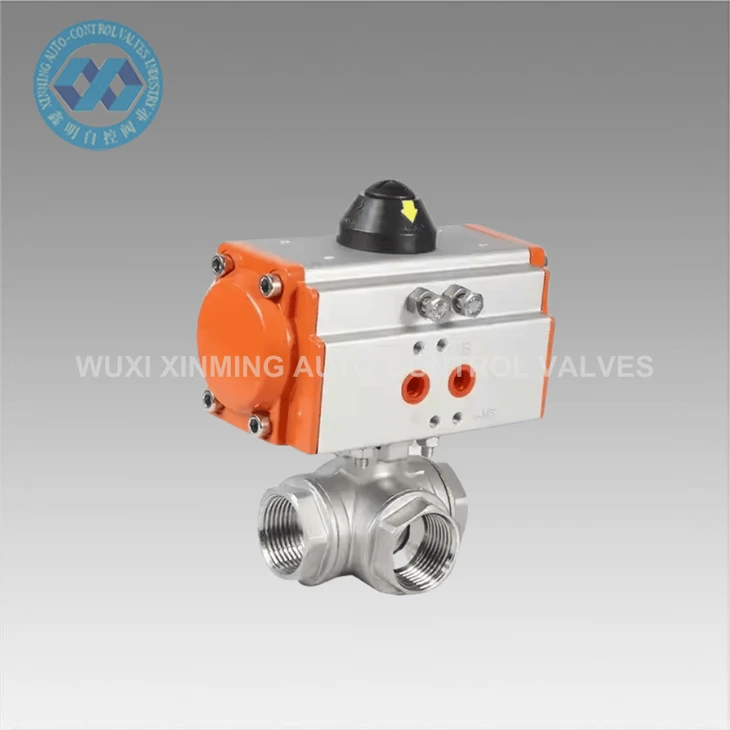 info-1-1 High Quality Stainless Steel Pneumatic Three-way Ball Valve