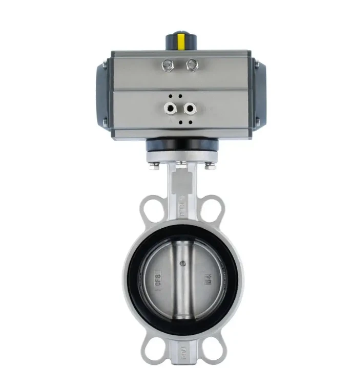 info-1-1 New Arrival Pneumatic Stainless Steel Wafer Butterfly Valve