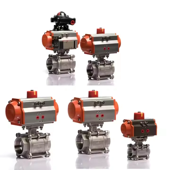Actuator pneumatic Fir intern Oțel inoxidabil 316 3 PC-uri Valve bidirecționale pneumatice bidirecționale