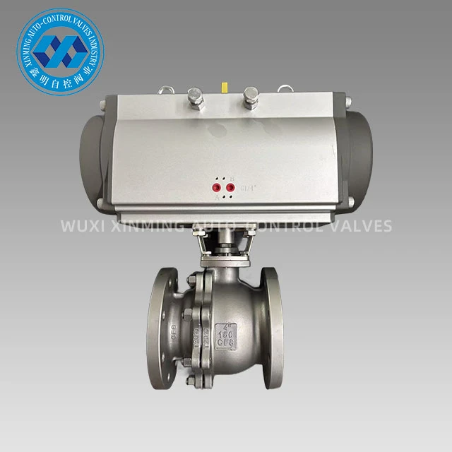 Supapă cu bilă cu flanșă metal-la{-pneumatic actuator