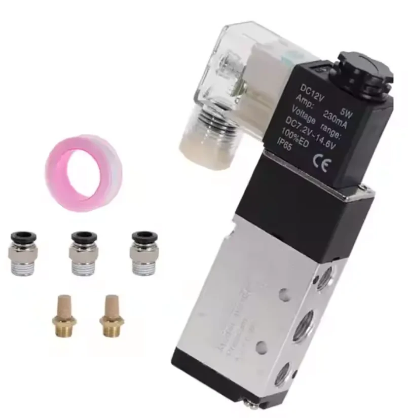 Valvă solenoidă pneumatică 5 Way 2- Control de poziție Air 12v 24V