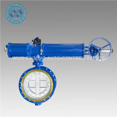 Producători Vânzări directe Cuplu mare cu supapă mare de tip furculiță de tip furculiță, actuator pneumatic