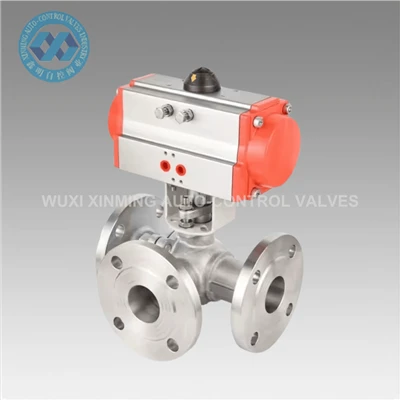 Valva cu bilă din oțel inoxidabil acționat pneumatic
