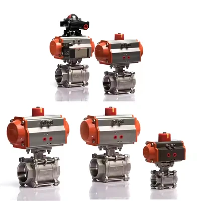 Actuator pneumatic Fir intern Oțel inoxidabil 316 3 PC-uri Valve bidirecționale pneumatice bidirecționale