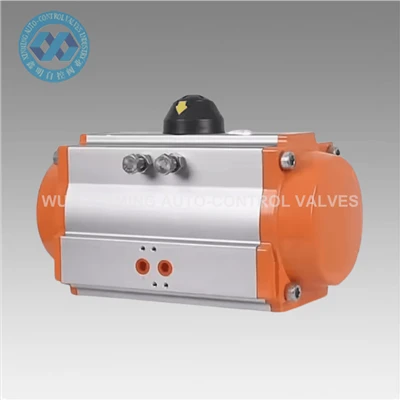 Actuator pneumatic cu cursă unghiulară pentru un control precis al mișcării rotative
