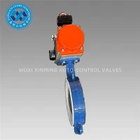 Supapă fluture acţionată pneumatic