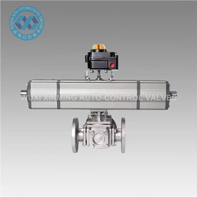 Actuator pneumatic în trei poziții pentru o reglare precisă a fluxului