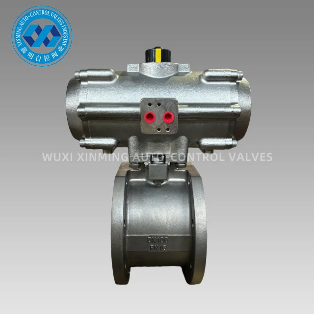 Supapă cu bilă napolitană din oțel inoxidabil cu actuator pneumatic